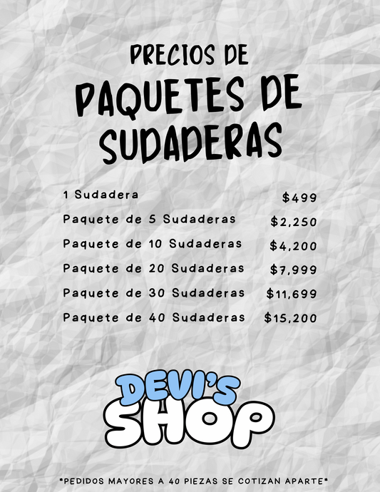 Paquetes Sudaderas